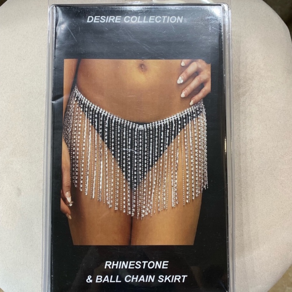 Hustler Hollywood rhinestone chain skirt - Picture 2 of 4
